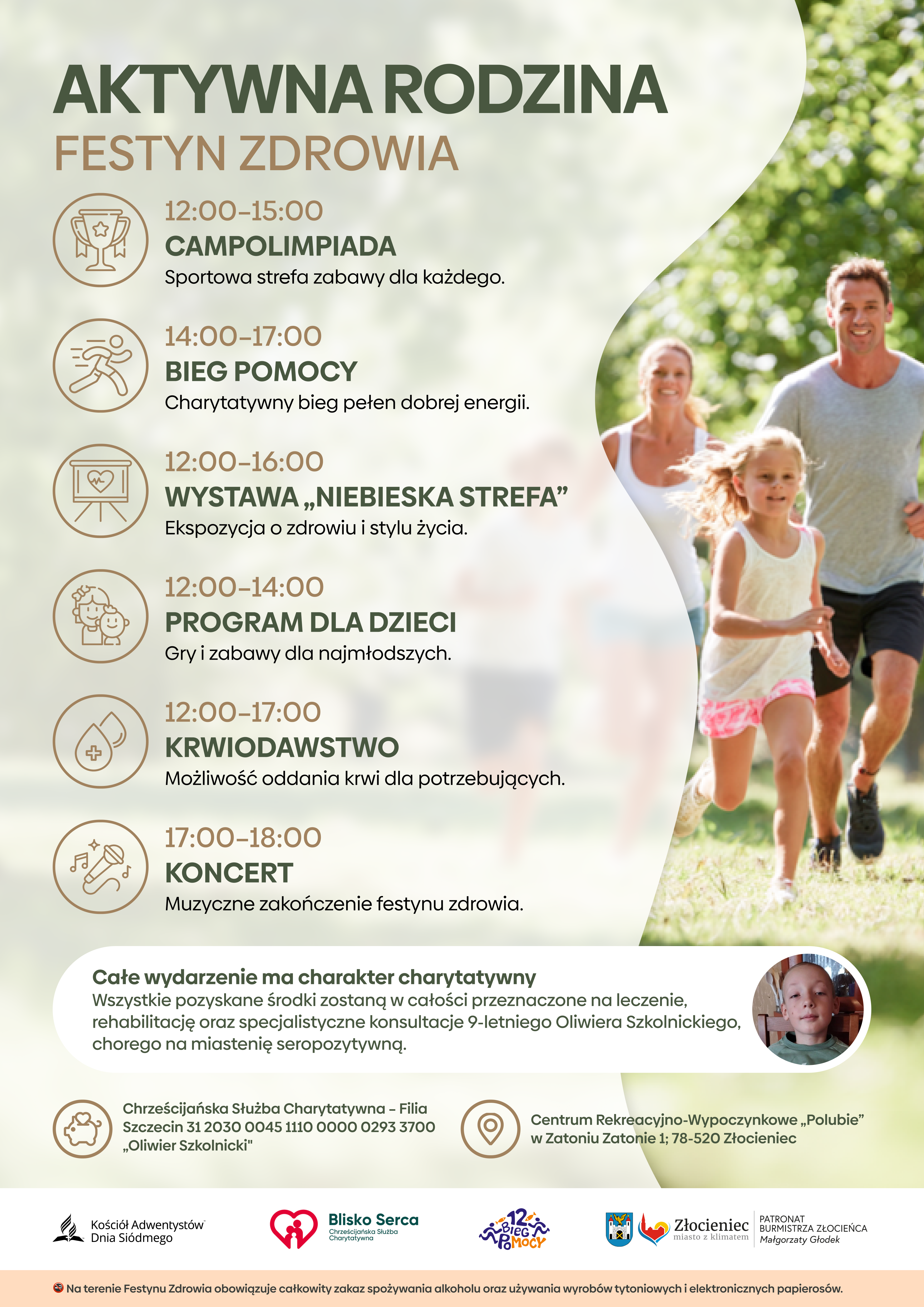 Aktywna Rodzina – Festyn Zdrowia w Zatoniu. Sport, profilaktyka i pomoc dla Oliwiera